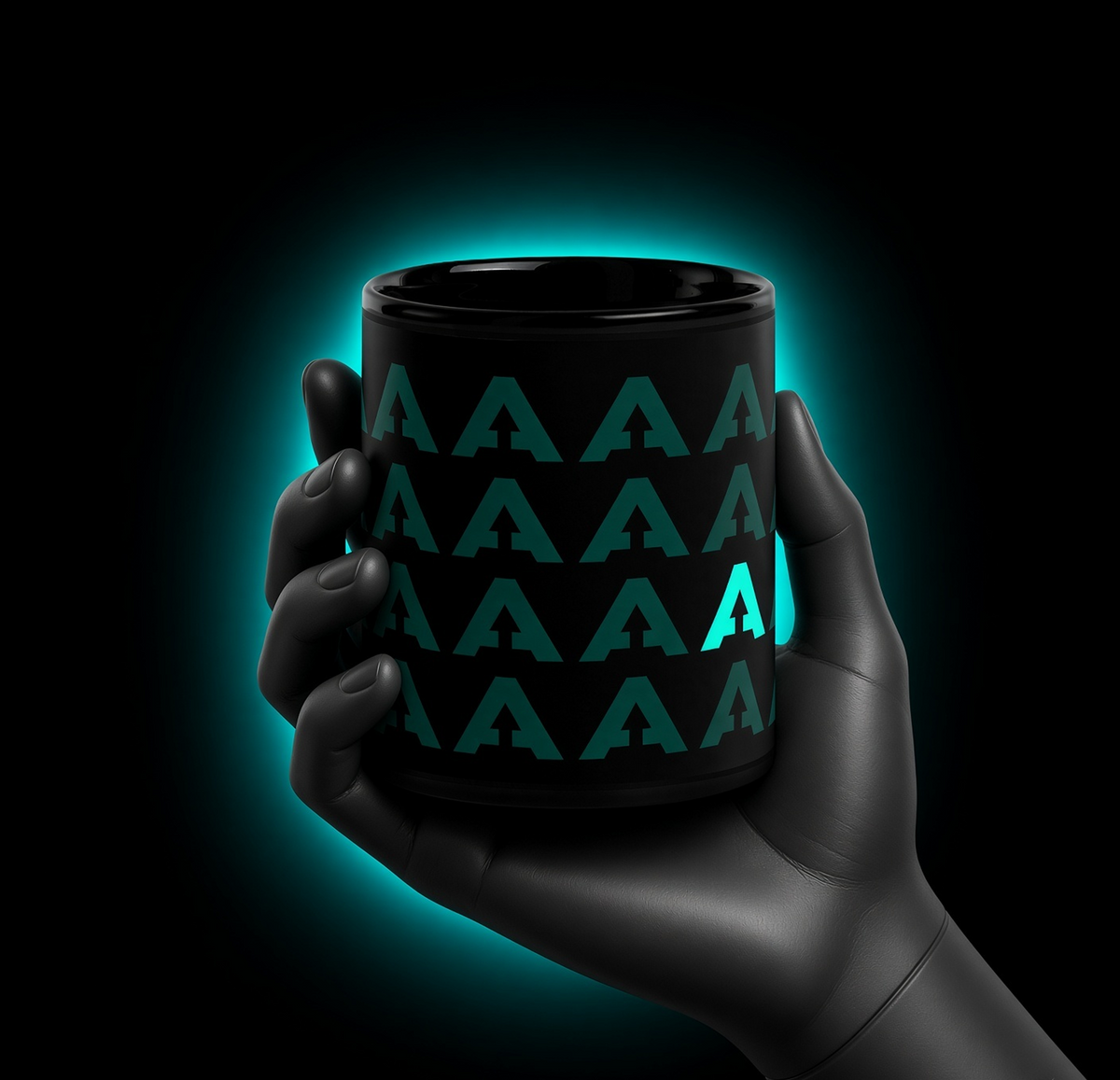 AUTHEO Black Glossy Mug