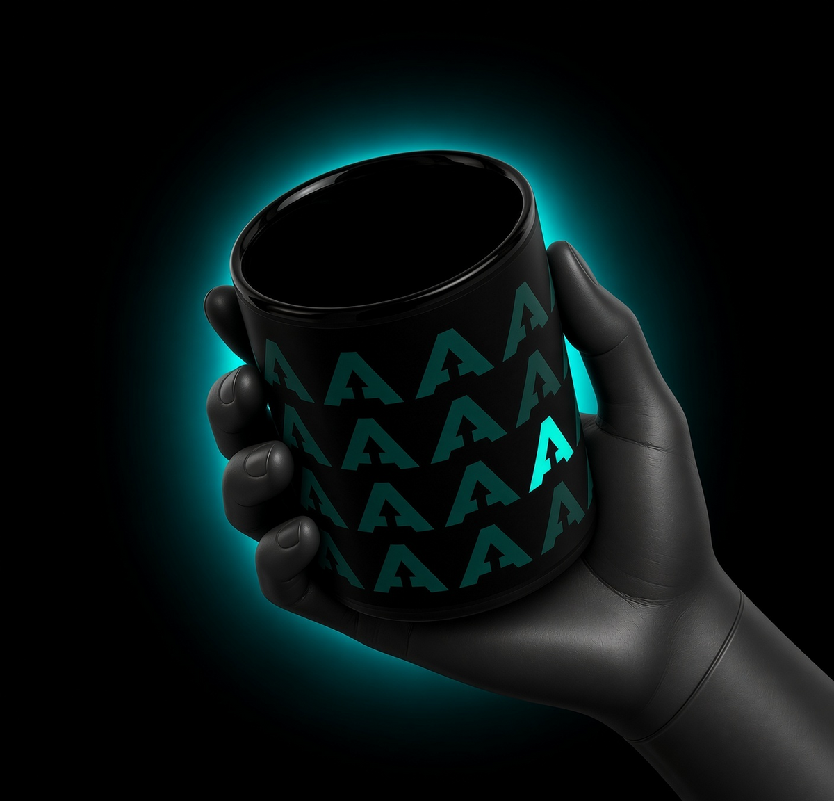 AUTHEO Black Glossy Mug