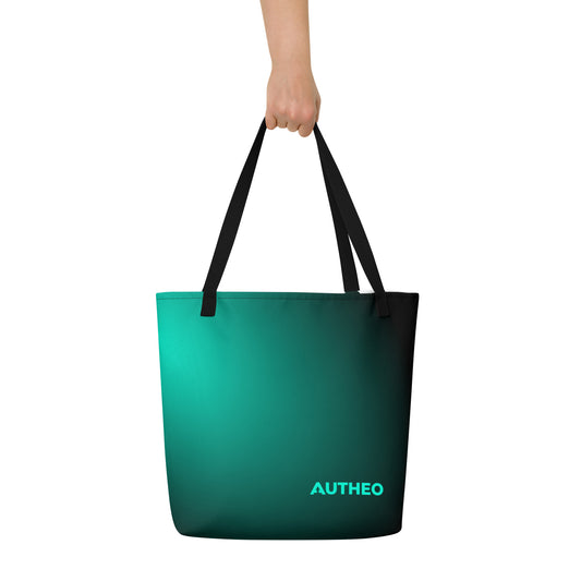 Autheo LOGO Gradient All-Over Print Large Tote Bag